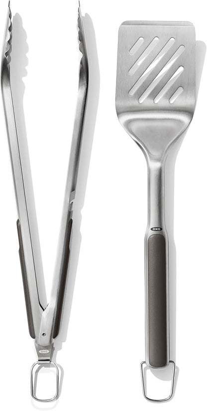 Outdoor Grilling Turner and Tongs Set