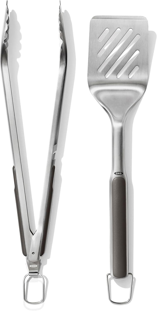 Outdoor Grilling Turner and Tongs Set