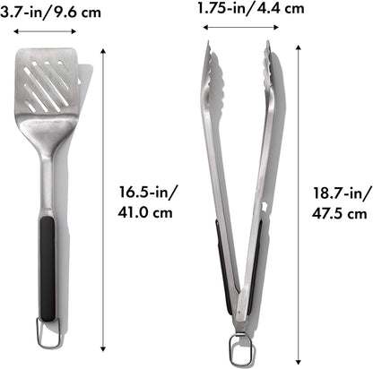 Outdoor Grilling Turner and Tongs Set