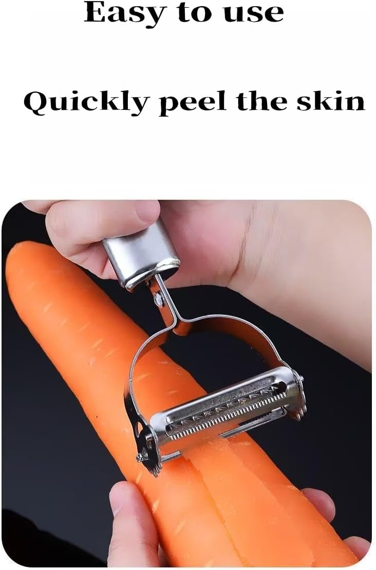 Apple and Potato Peeler 3-Piece Set, Stainless Steel Vegetable Peeler with Y-Shaped & Straight Blade, Includes Julienne Peeler for Effortless Peeling, Shredding of Carrots, Cucumbers