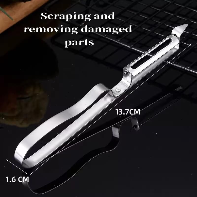 Apple and Potato Peeler 3-Piece Set, Stainless Steel Vegetable Peeler with Y-Shaped & Straight Blade, Includes Julienne Peeler for Effortless Peeling, Shredding of Carrots, Cucumbers
