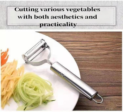 Apple and Potato Peeler 3-Piece Set, Stainless Steel Vegetable Peeler with Y-Shaped & Straight Blade, Includes Julienne Peeler for Effortless Peeling, Shredding of Carrots, Cucumbers