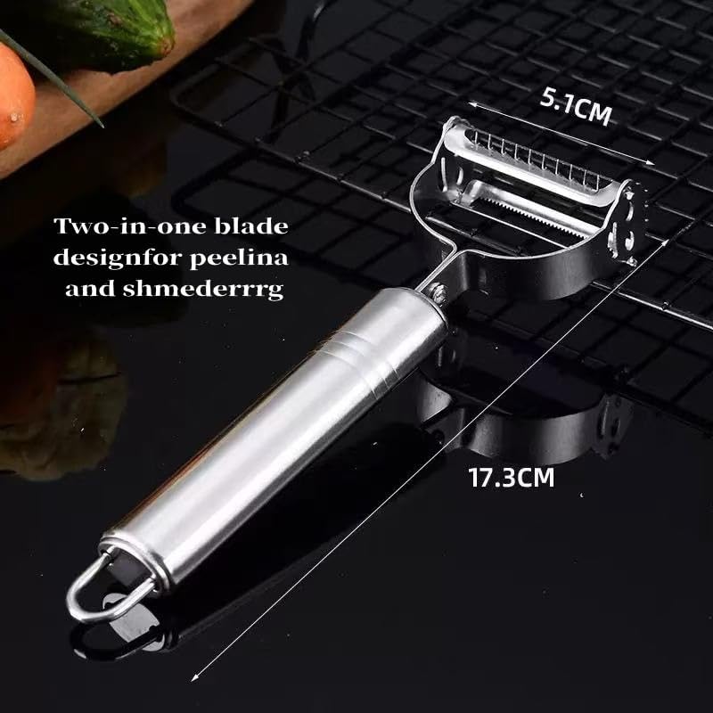 Apple and Potato Peeler 3-Piece Set, Stainless Steel Vegetable Peeler with Y-Shaped & Straight Blade, Includes Julienne Peeler for Effortless Peeling, Shredding of Carrots, Cucumbers
