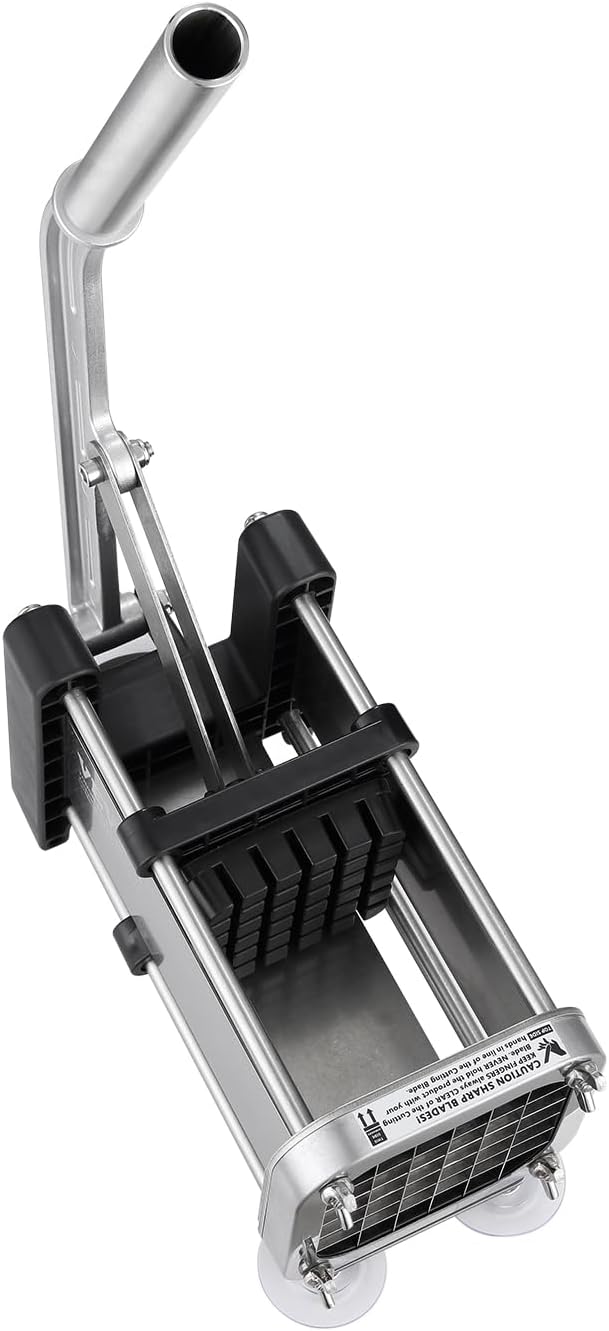 French Fry Cutter, Potato Slicer with 1/2", "3/8", "1/4 Stainless Steel Blades, Manual Potato Cutter Chopper with Suction Cups, Great for Potato, French Fries, Cucumber, Vegetables, Carrot