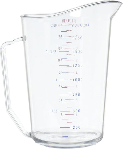 Cambro 200MCCW 2 qt Capacity, Camwear Clear Polycarbonate Liquid Measuring Cup (200MCCW135)