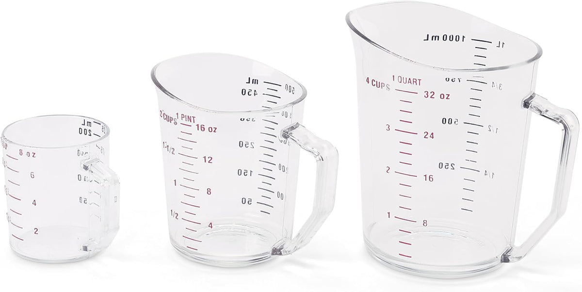 Cambro 200MCCW 2 qt Capacity, Camwear Clear Polycarbonate Liquid Measuring Cup (200MCCW135)