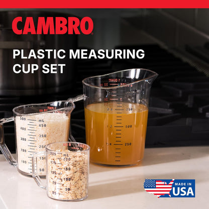 Cambro 200MCCW 2 qt Capacity, Camwear Clear Polycarbonate Liquid Measuring Cup (200MCCW135)