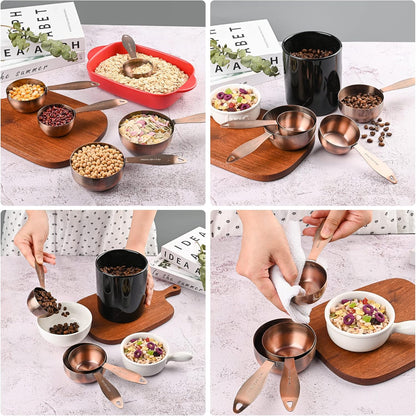12-Piece Measuring Set, Stainless Steel Cups & Spoons