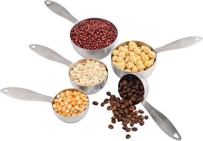 12-Piece Measuring Set, Stainless Steel Cups & Spoons