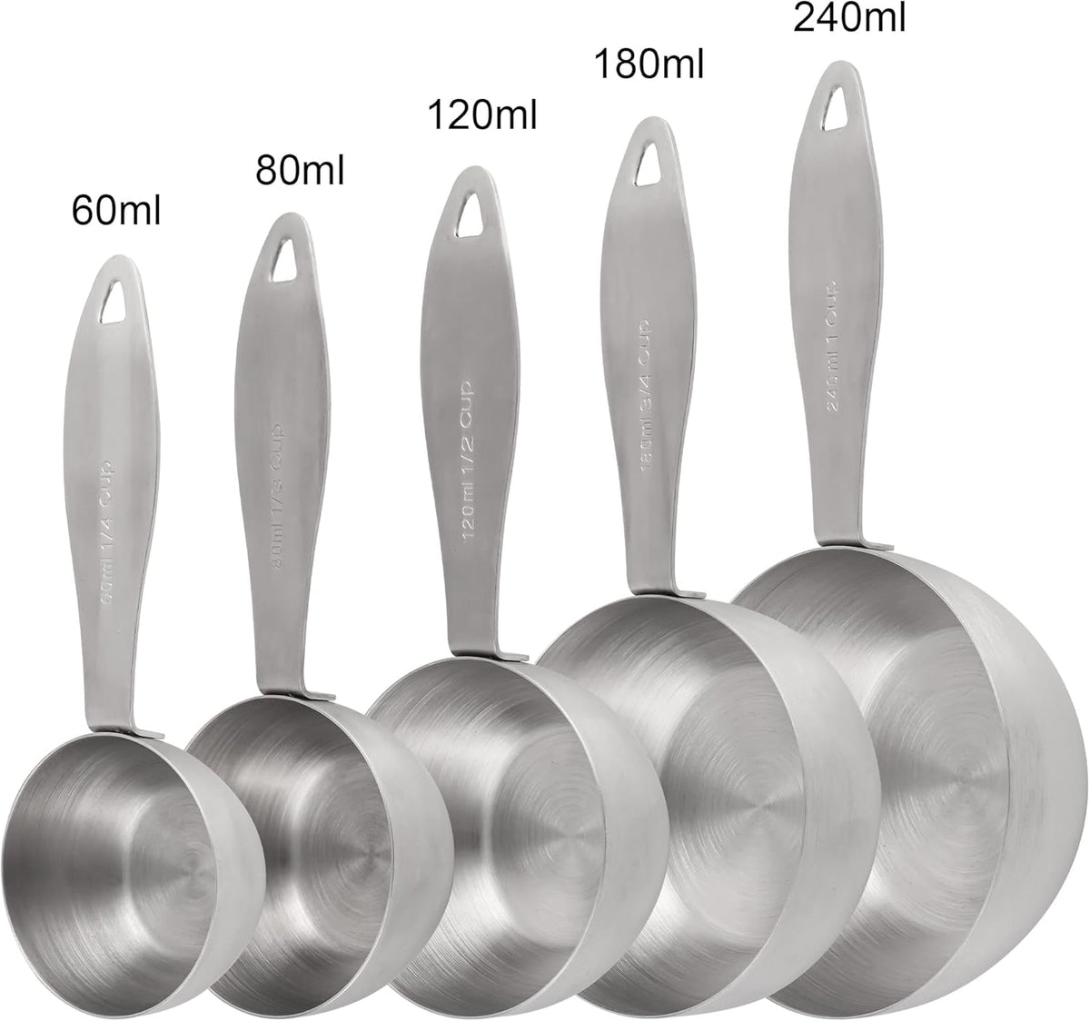 12-Piece Measuring Set, Stainless Steel Cups & Spoons