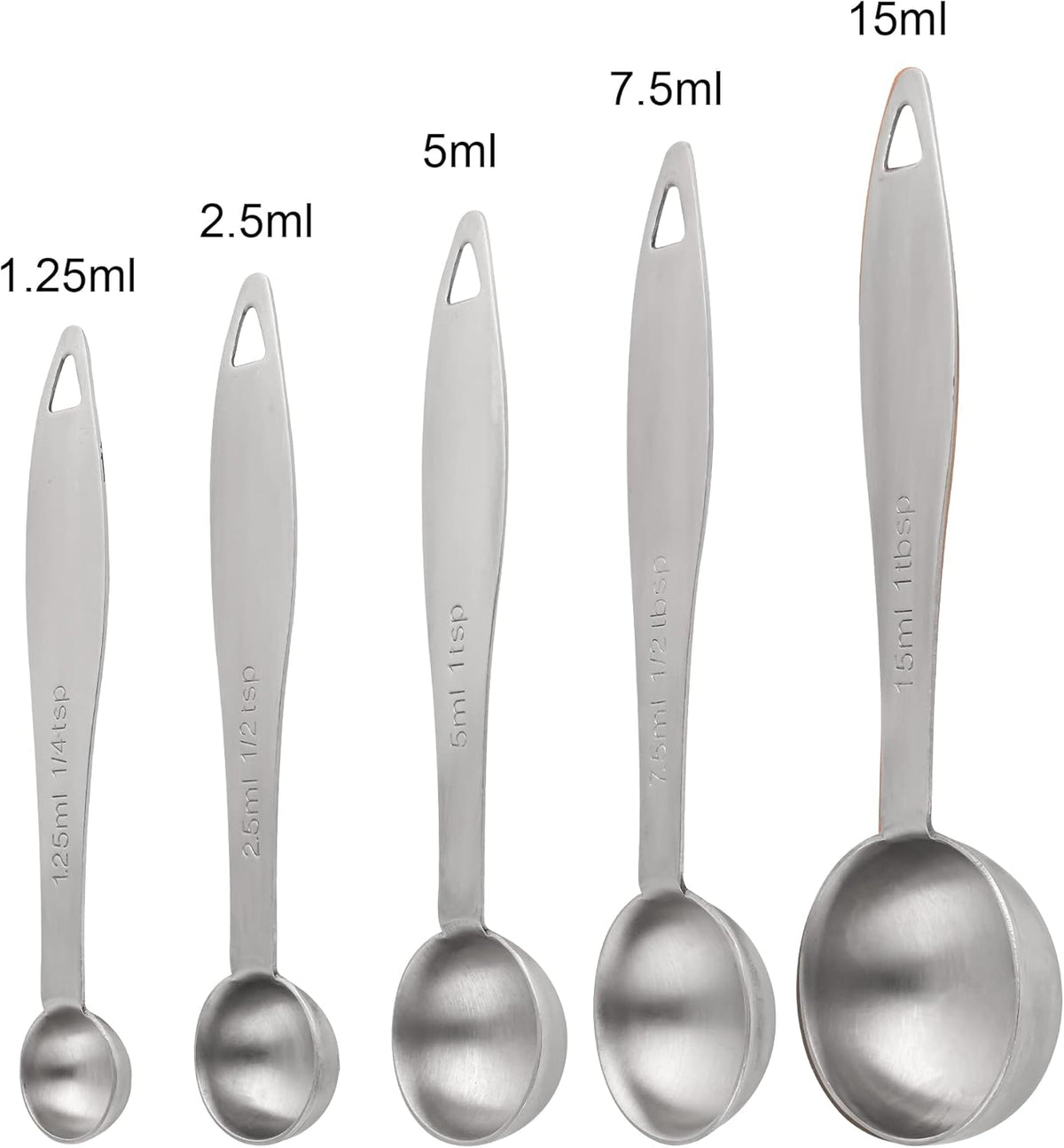 12-Piece Measuring Set, Stainless Steel Cups & Spoons