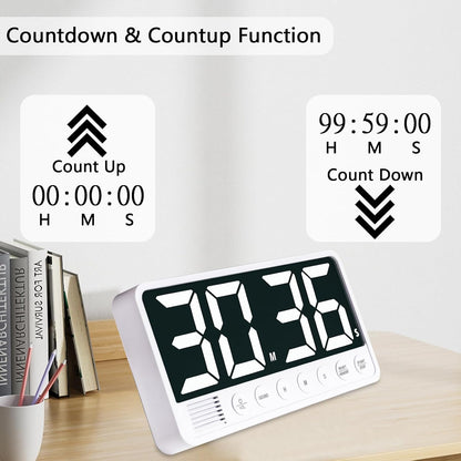 Digital Kitchen Timer - 7.1” Extra Large Display LED Countdown Timer