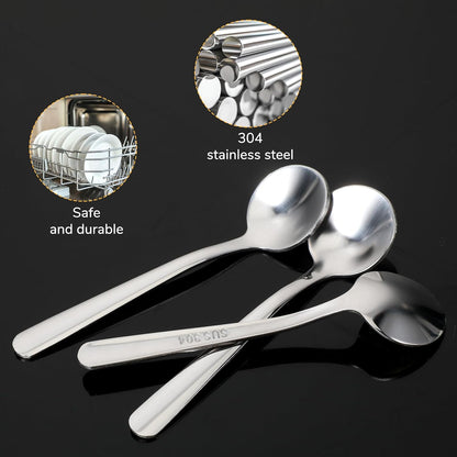 Small Spoons Mini Set, 6 PCS Tiny Stainless Steel Spoons for Spices Jars 3.4" Condiment Spoon 304 Food Grade Seasoning Spoon for Salt Spice Jars, Spices, Pepper, Sugar, Coffee