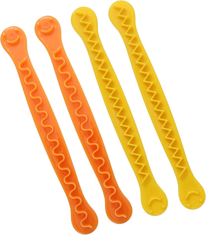 4pcs Fancy Egg Cutter, 6.3in Plastic Flower Shaped Egg Cut with Smile Face Print for Cutting Slicer Peeler Household Shaper Kitchen Gadget(Yellow & Orange)