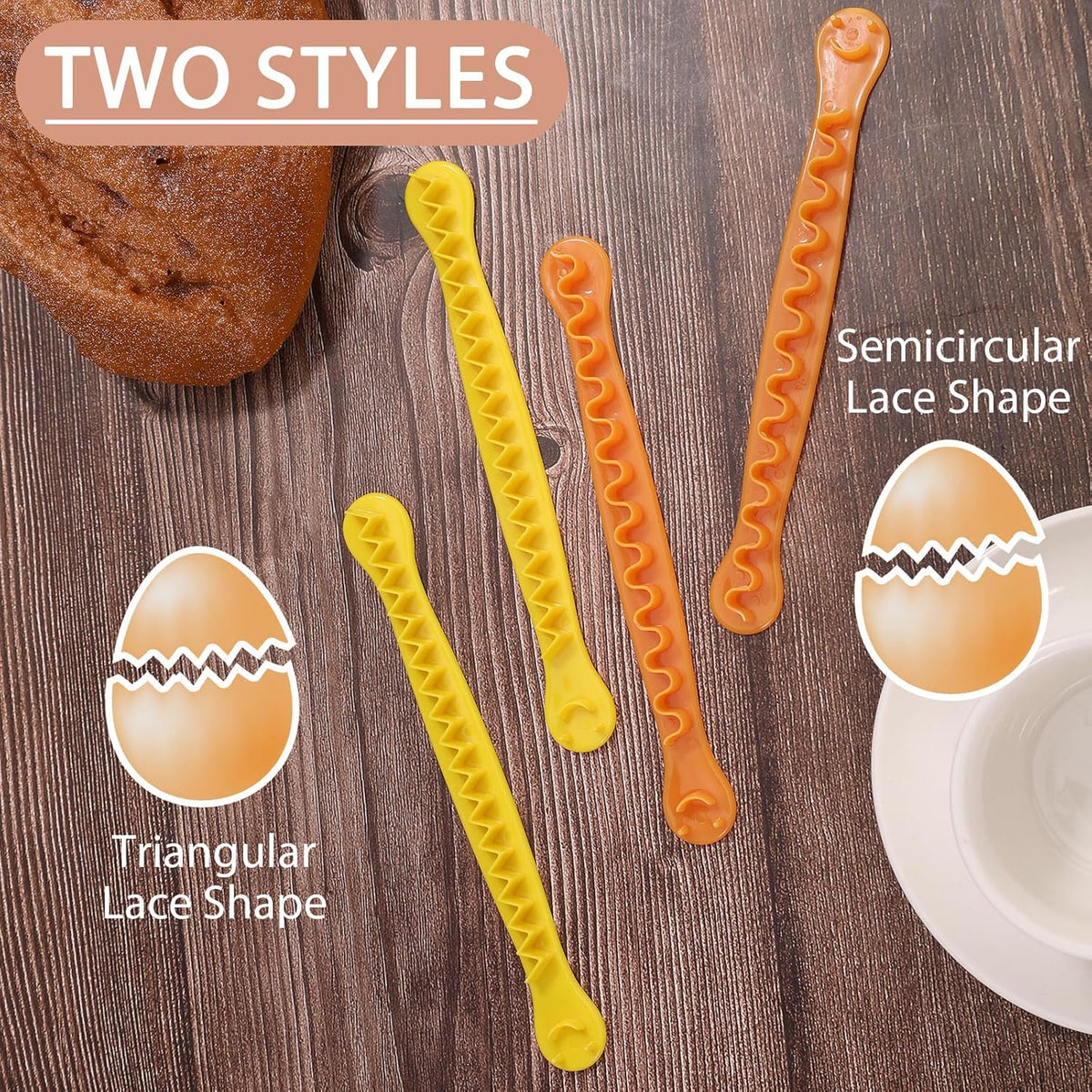 4pcs Fancy Egg Cutter, 6.3in Plastic Flower Shaped Egg Cut with Smile Face Print for Cutting Slicer Peeler Household Shaper Kitchen Gadget(Yellow & Orange)