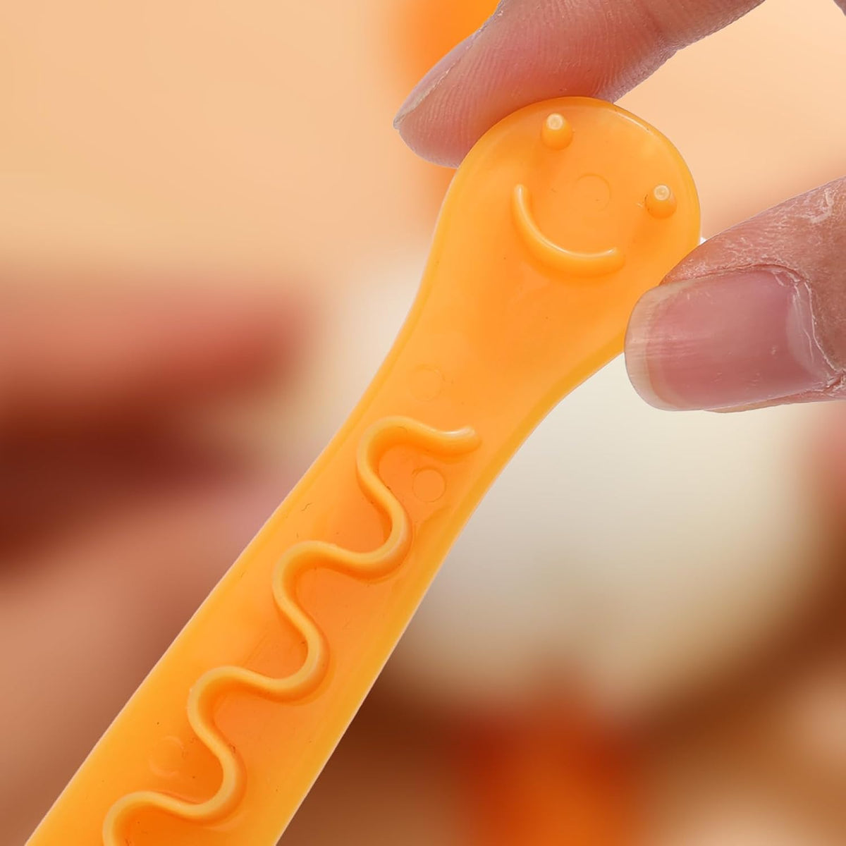 4pcs Fancy Egg Cutter, 6.3in Plastic Flower Shaped Egg Cut with Smile Face Print for Cutting Slicer Peeler Household Shaper Kitchen Gadget(Yellow & Orange)