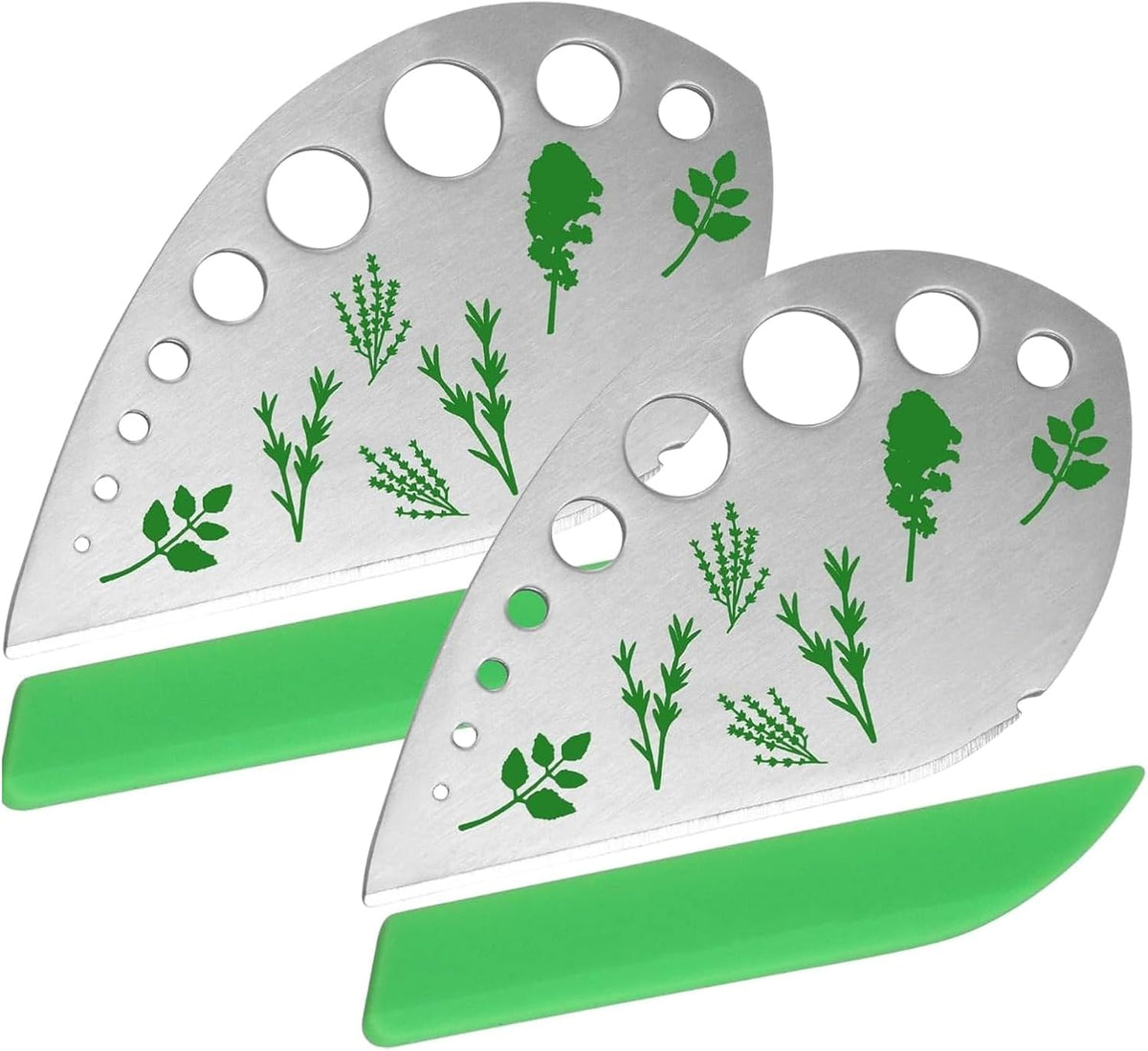 Herb Stripper 9 Holes, Stainless Steel Kitchen Herb Stripping Tool, Loose Leaf Kale Razor Metal Leaf Pealer For Kale Collard Greens Thyme Basil Rosemary Stripper