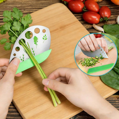 Herb Stripper 9 Holes, Stainless Steel Kitchen Herb Stripping Tool, Loose Leaf Kale Razor Metal Leaf Pealer For Kale Collard Greens Thyme Basil Rosemary Stripper
