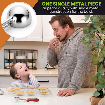 Extra Small Stainless Steel Melon Baller Scoop, #100, Black