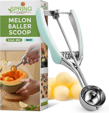 Extra Small Stainless Steel Melon Baller Scoop, #100, Black