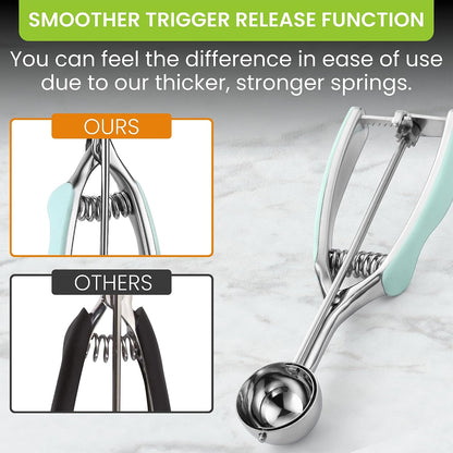 Extra Small Stainless Steel Melon Baller Scoop, #100, Black
