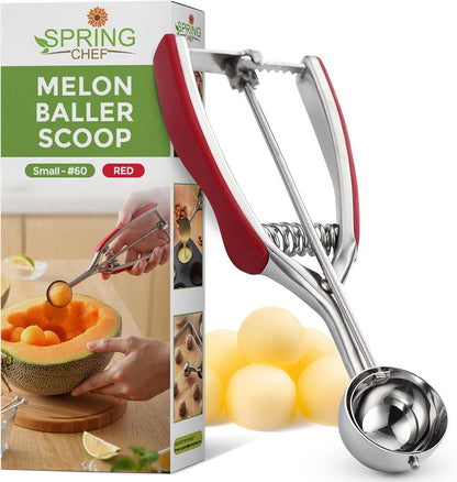 Extra Small Stainless Steel Melon Baller Scoop, #100, Black