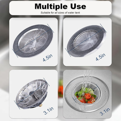 250 Pack Disposable Drain Covers, Disposable Mesh Sink Strainer Pouches for Sourdough, One Use Sourdough Drain Catcher Mesh Cover Nets for Kitchen Sink, Strainer Pouches Kitchen and Bathroom