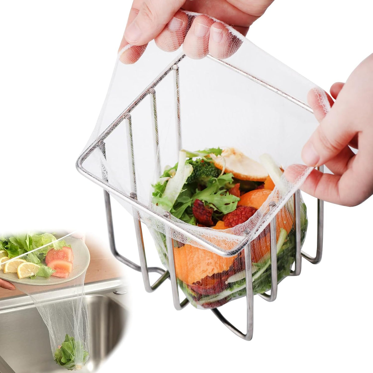250 Pack Disposable Drain Covers, Disposable Mesh Sink Strainer Pouches for Sourdough, One Use Sourdough Drain Catcher Mesh Cover Nets for Kitchen Sink, Strainer Pouches Kitchen and Bathroom