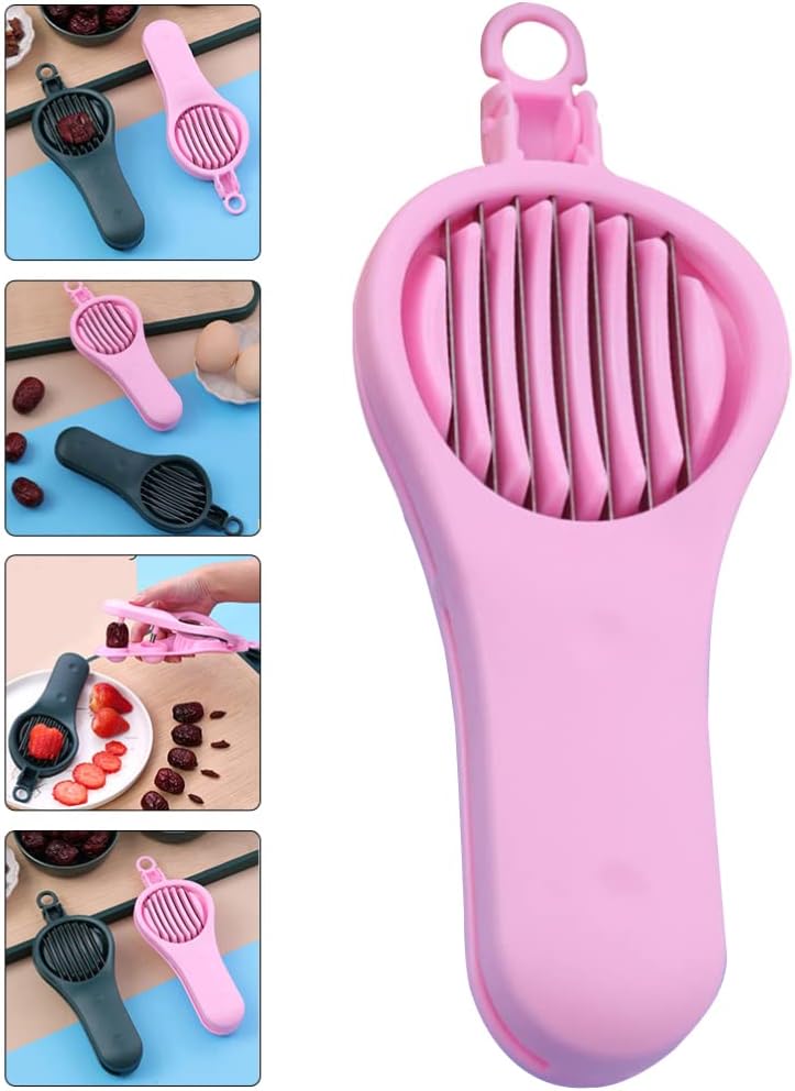 Fruit Pitter Remover Cherry Pitter Tool Cherry Olive Remover Tool Stainless Steel Fruit Cherry Corer Tool Manual Strawberry Slicer for Home Kitchen Pink Cherry Pit Remover Tool