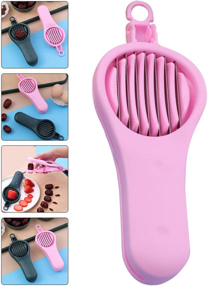 Fruit Pitter Remover Cherry Pitter Tool Cherry Olive Remover Tool Stainless Steel Fruit Cherry Corer Tool Manual Strawberry Slicer for Home Kitchen Pink Cherry Pit Remover Tool