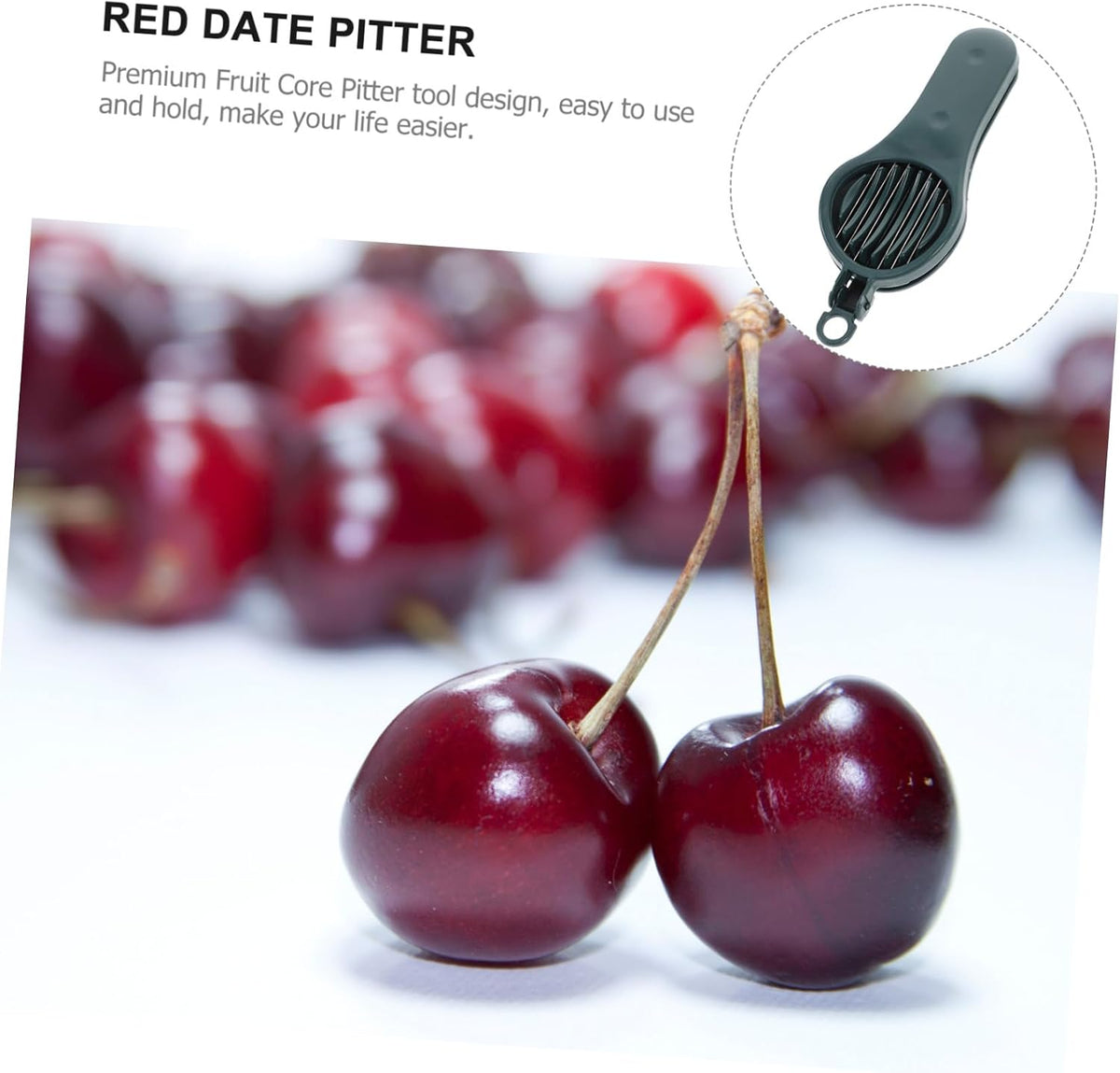 Fruit Pitter Remover Cherry Pitter Tool Cherry Olive Remover Tool Stainless Steel Fruit Cherry Corer Tool Manual Strawberry Slicer for Home Kitchen Pink Cherry Pit Remover Tool
