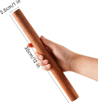 Wooden Rolling Pins for Baking,11.8” Dough French Roller Pin for Clay