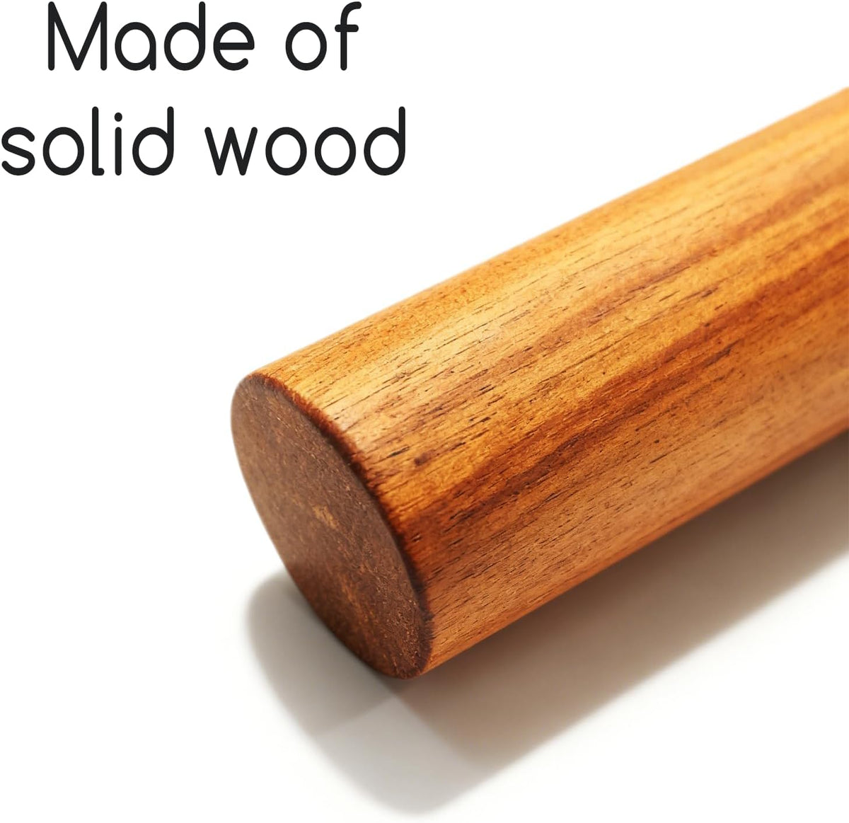 Wooden Rolling Pins for Baking,11.8” Dough French Roller Pin for Clay