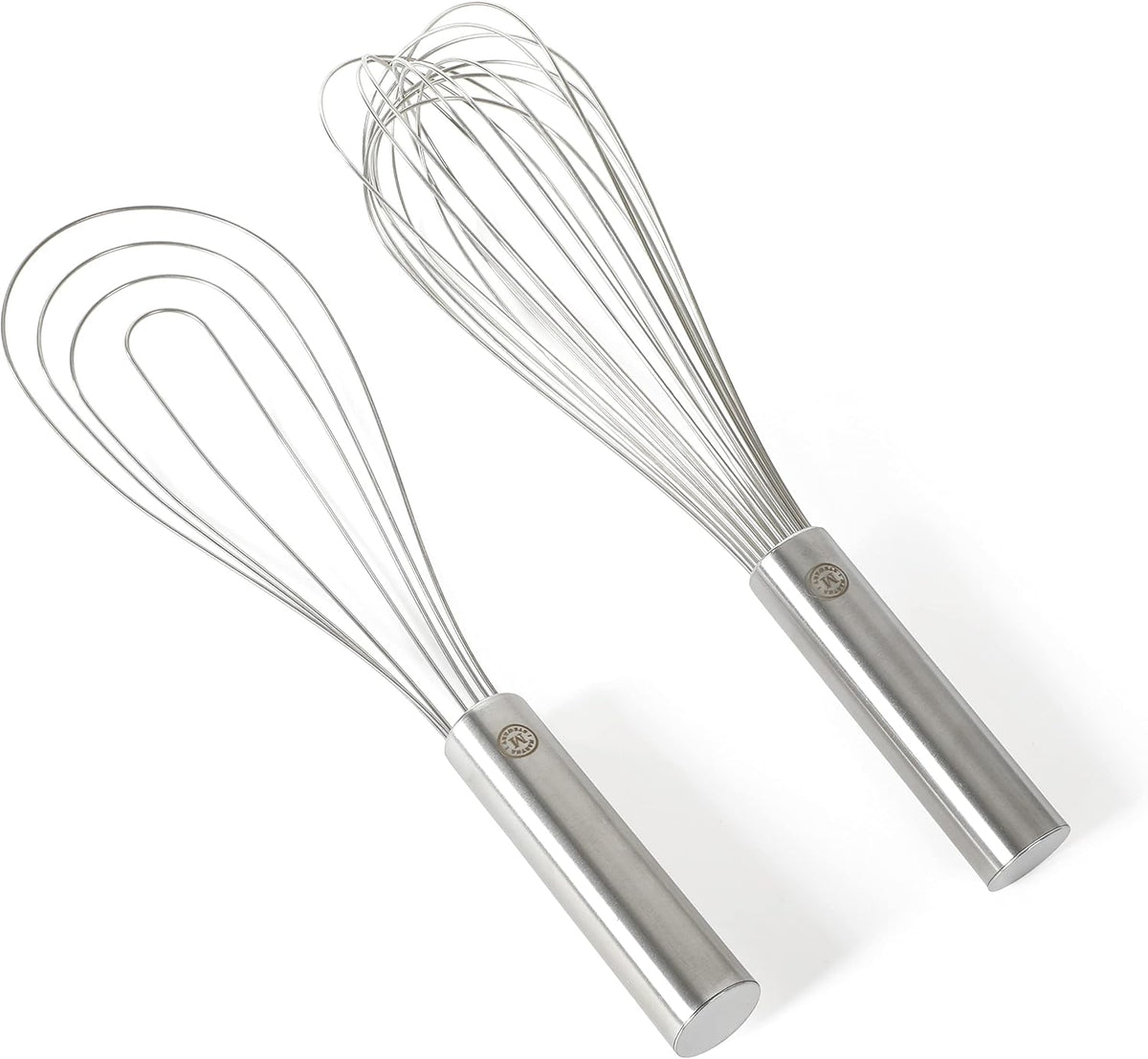 Richburn 2pc 12" Stainless Steel Balloon & Flat Whisk - Satin Finish