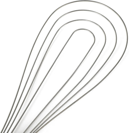 Richburn 2pc 12" Stainless Steel Balloon & Flat Whisk - Satin Finish