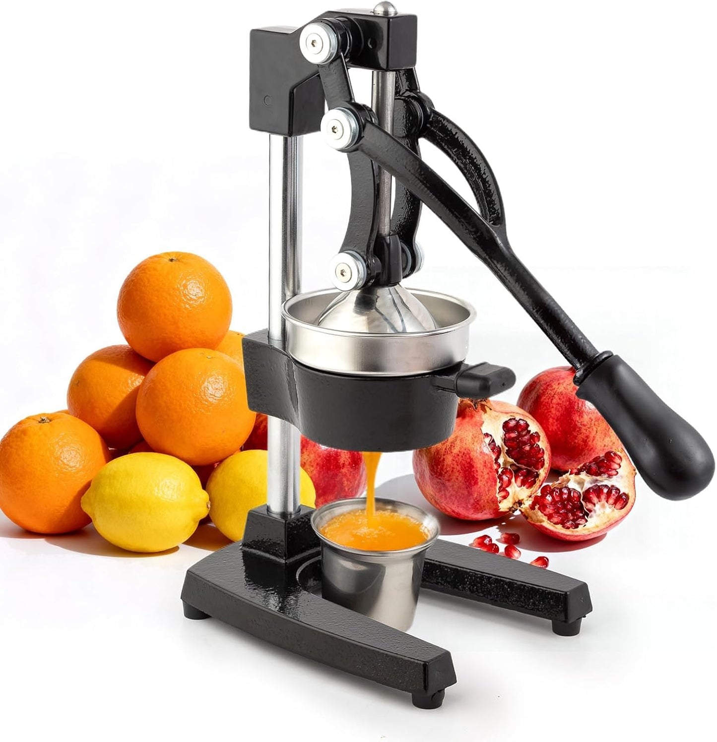 Manual Cast Iron Juicer, Commercial Lemon Squeezer, Professional Citrus Juicer, Ideal for Extracting Juice From Lemons, Oranges, and Grapefruits. Easy to Clean. (Gray)