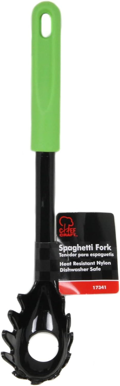 Basic Nylon Pasta/Spaghetti Fork, 11.5 inch, Blue/Black