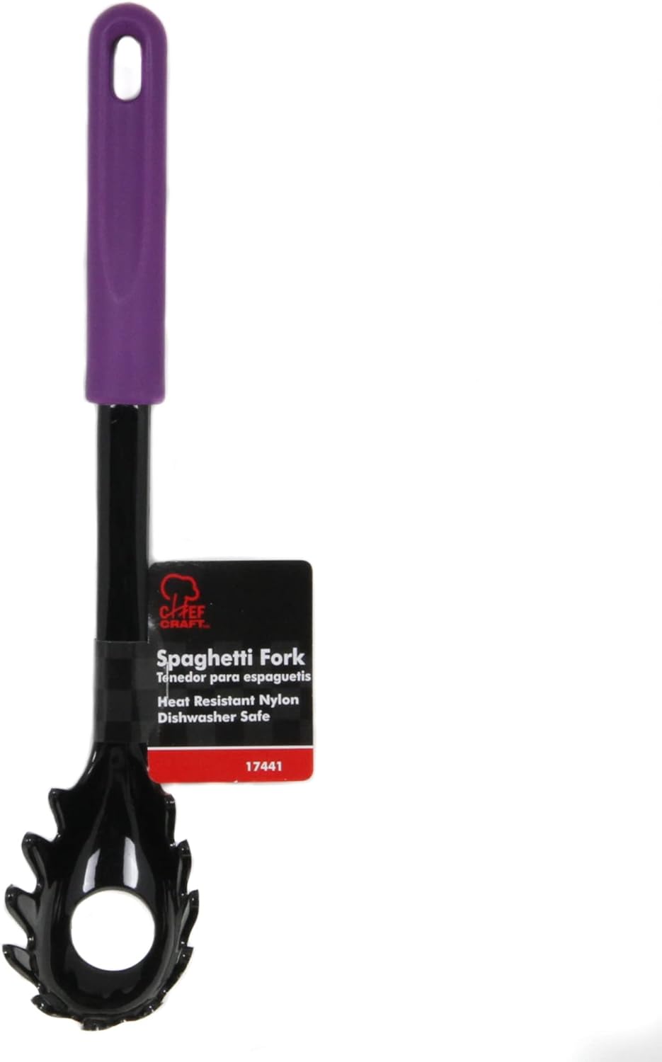 Basic Nylon Pasta/Spaghetti Fork, 11.5 inch, Blue/Black
