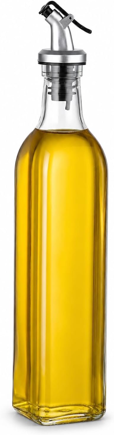 Oil Bottles for Kitchen 4 Pack, 17oz Oil and Vinegar Dispenser Set