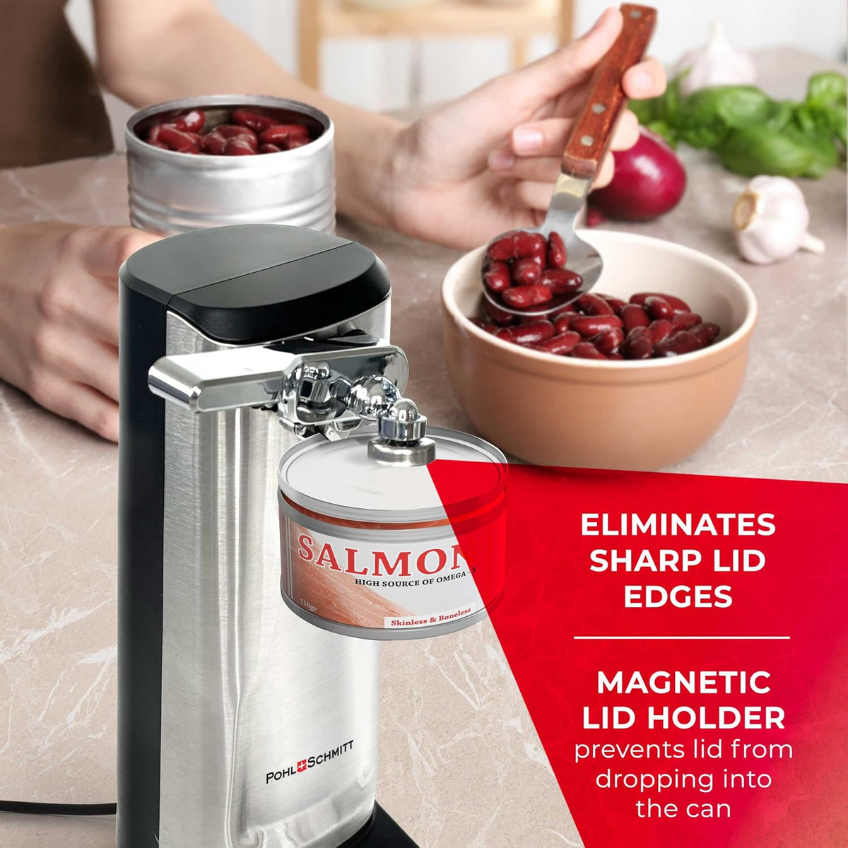 Electric Can Opener, Knife Sharpener & Bottle Opener