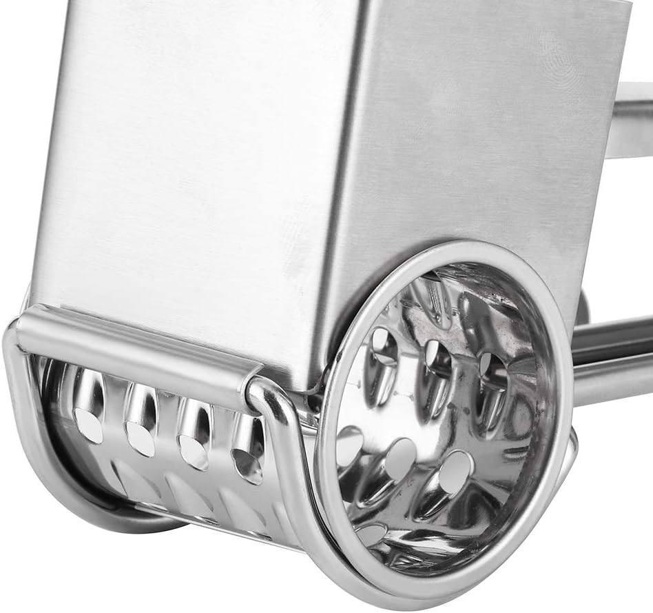 MultiFunction Stainless Steel Cheese Grater Hand Cranked Rotatable Cheese Cutter Slicing Tool for Soft and Hard Cheese, Chocolate, Nuts, Parmesan, Pistachio, Almonds, TARSHYRY8rdzc0eh3y
