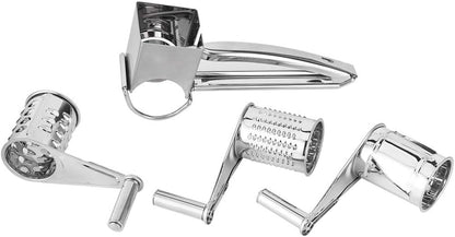 MultiFunction Stainless Steel Cheese Grater Hand Cranked Rotatable Cheese Cutter Slicing Tool for Soft and Hard Cheese, Chocolate, Nuts, Parmesan, Pistachio, Almonds, TARSHYRY8rdzc0eh3y