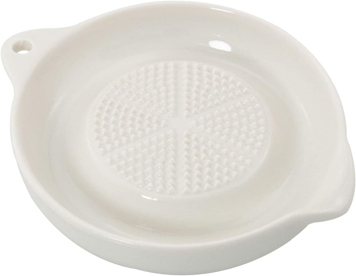 Porcelain Grater Plate White Ceramic Multipurpose Grinder Plate Burnishing Machine for Fruits Vegetables Ginger Garlic Onion