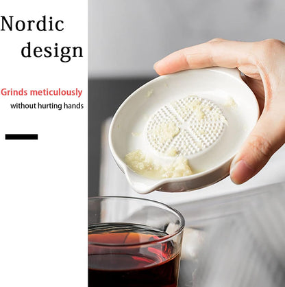 Porcelain Grater Plate White Ceramic Multipurpose Grinder Plate Burnishing Machine for Fruits Vegetables Ginger Garlic Onion
