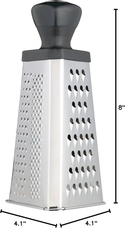 Large Stainless Steel Triangular Box Grater, 26 cm (10"), Silver