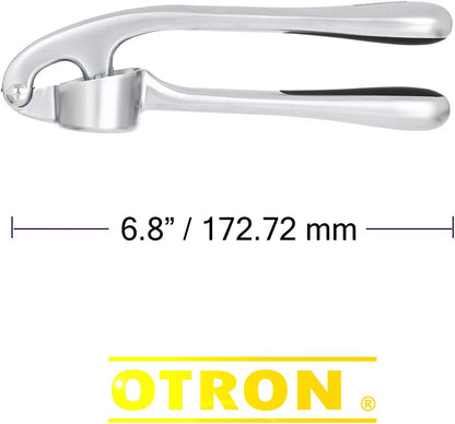 Premium Garlic Press, Stainless Steel, Garlic Mincer, Professional Heavy Duty, Soft-Handled, Crush Garlic Cloves, Ginger