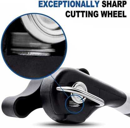 Safe Cut Can Opener, Smooth Edge Can Opener - Handheld Easy Turn Knob, Manual Can Opener, Ergonomic Smooth Edge, Food Grade Stainless Steel Cutting Tool for Kitchen & Restaurant