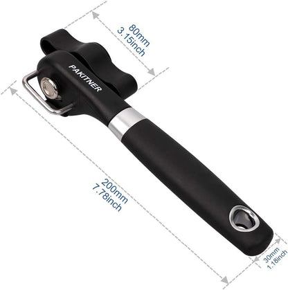 Safe Cut Can Opener, Smooth Edge Can Opener - Handheld Easy Turn Knob, Manual Can Opener, Ergonomic Smooth Edge, Food Grade Stainless Steel Cutting Tool for Kitchen & Restaurant