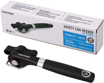 Safe Cut Can Opener, Smooth Edge Can Opener - Handheld Easy Turn Knob, Manual Can Opener, Ergonomic Smooth Edge, Food Grade Stainless Steel Cutting Tool for Kitchen & Restaurant