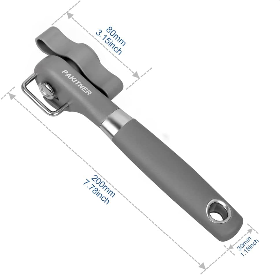 Safe Cut Can Opener, Smooth Edge Can Opener - Handheld Easy Turn Knob, Manual Can Opener, Ergonomic Smooth Edge, Food Grade Stainless Steel Cutting Tool for Kitchen & Restaurant